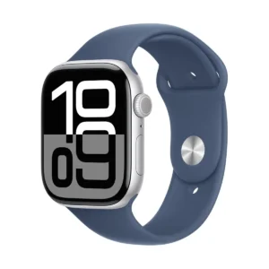 Apple Watch Series 10 GPS  Caja de aluminio color plata de 46 mm Correa azul denim M/L